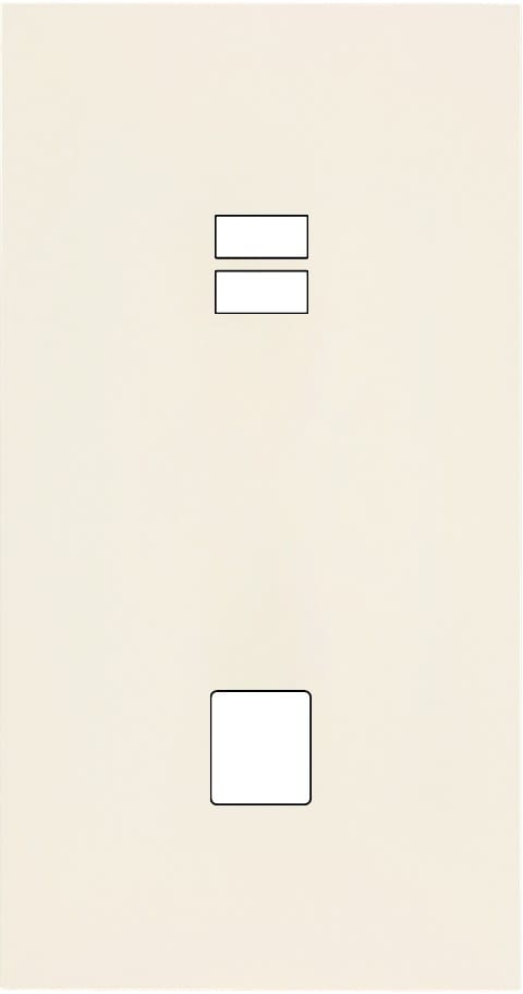 MODELEC - Façade Désir Ivoire Mat Double Verticale U1 M1