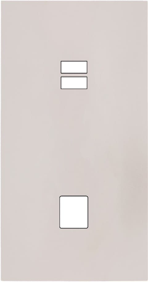 MODELEC - Façade Désir Gris Perle Mat Double Verticale U1 M1