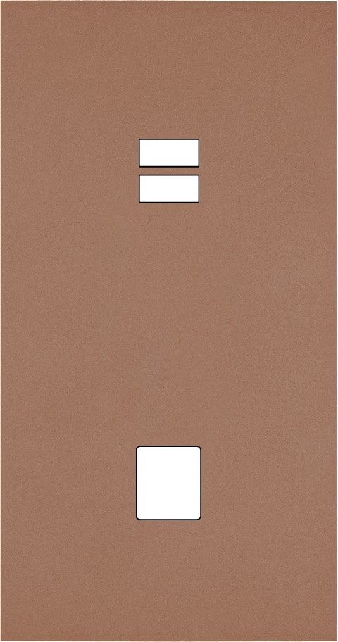 MODELEC - Façade Désir Moka Mat Double Verticale U1 M1