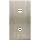 MODELEC - Façade Confidence Laiton Acier Brosse Double Verticale U1 C1