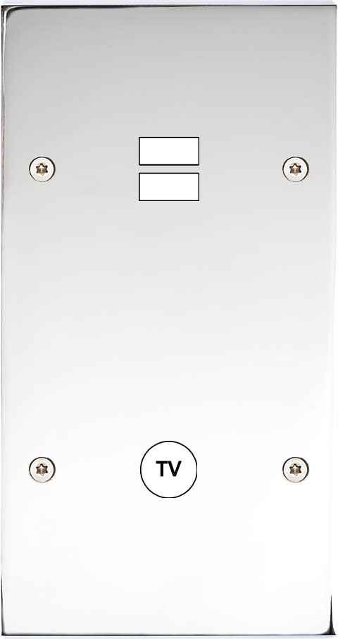 MODELEC - Façade Confidence Laiton Chrome Double Verticale U1 C1 à Vis