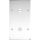 MODELEC - Façade Confidence Laiton Chrome Double Verticale U1 C1 à Vis