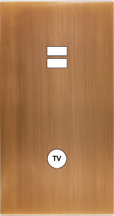 MODELEC - Façade Confidence Laiton Vieux Bronze Double Verticale U1 C1