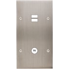 MODELEC - Façade Confidence Laiton Nickel Satine Double Verticale U1 C1 à Vis