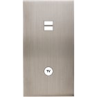 MODELEC - Façade Confidence Laiton Nickel Satine Double Verticale U1 C1