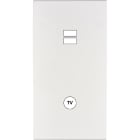 MODELEC - Façade Confidence Laiton Blanc Email Double Verticale U1 C1