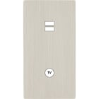 MODELEC - Façade "M" Nickel Brosse Double Verticale 1 Chargeur USB magnétique