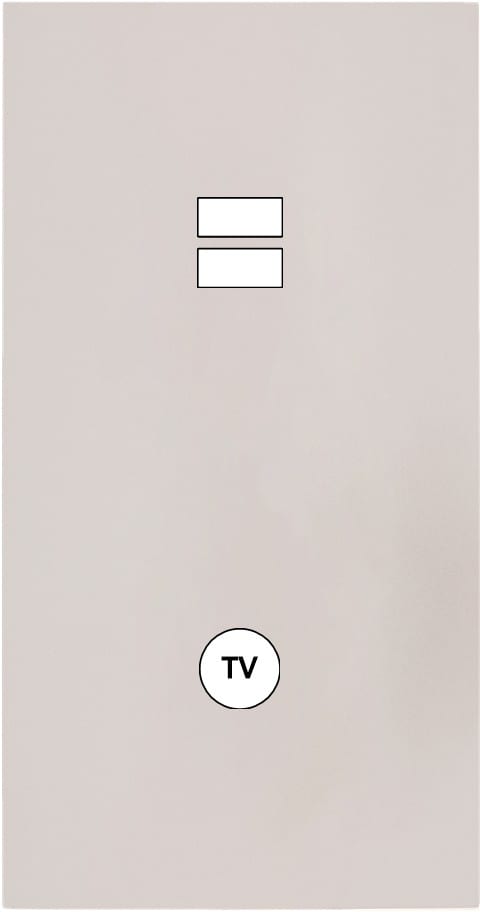 MODELEC - Façade Désir Gris Perle Mat Double Verticale U1 C1