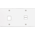 MODELEC - Façade Confidence Laiton Blanc Mat Double Horizontale M1 U1 à Vis