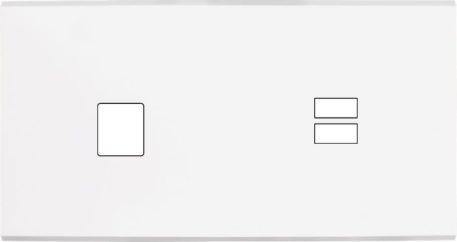 MODELEC - Façade Confidence Laiton Blanc Mat Double Horizontale M1 U1