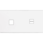 MODELEC - Façade Confidence Laiton Blanc Mat Double Horizontale M1 U1