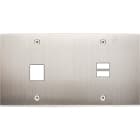 MODELEC - Façade Confidence Laiton Nickel Satine Double Horizontale M1 U1 à Vis