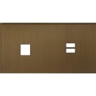MODELEC - Façade Empreintes ANGLE Vieux Bronze Double Horizontale 1 Média Chargeur USB
