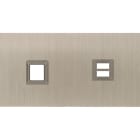 MODELEC - Façade Empreintes VOLUME Nickel Satiné Double Horizontale 1 Média Chargeur USB