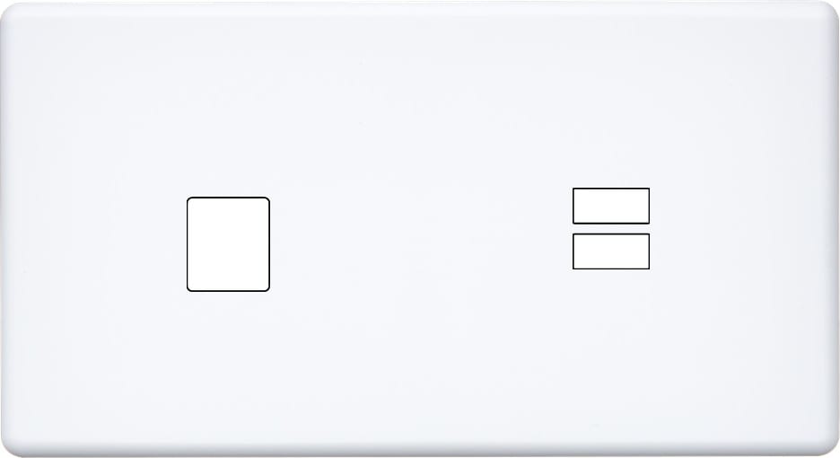 MODELEC - Façade Hitera Blanc Double Horizontale M1 U1