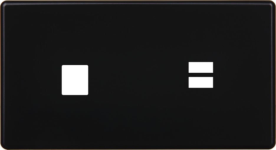 MODELEC - Façade Hitera Noir Double Horizontale M1 U1