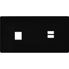MODELEC - Façade "M" Noir Mat Double Horizontale 1 Media 1 Chargeur USB magnétique
