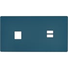 MODELEC - Façade "M" Gris Mat Double Horizontale 1 Media 1 Chargeur USB magnétique