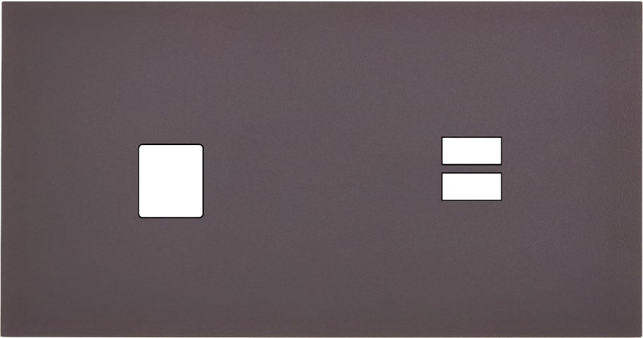MODELEC - Façade Désir Anthracite Mat Double Horizontale M1 U1