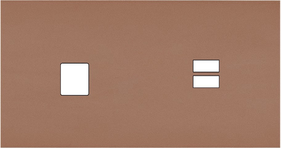 MODELEC - Façade Désir Moka Mat Double Horizontale M1 U1