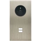 MODELEC - Façade Confidence Laiton Acier Brosse Double Verticale PC U1