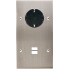 MODELEC - Façade Confidence Laiton Nickel Satine Double Verticale PCK U1 à Vis