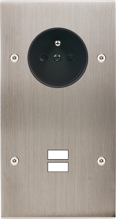 MODELEC - Façade Confidence Laiton Nickel Satine Double Verticale PC U1 à Vis