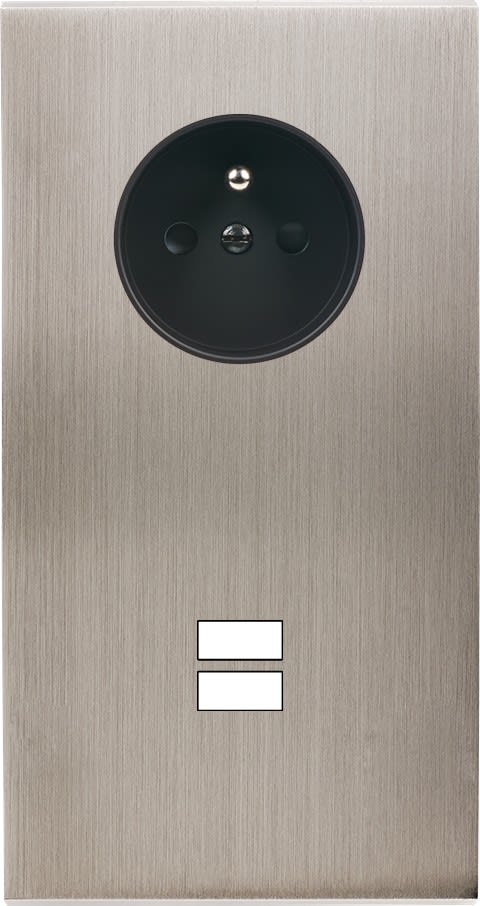 MODELEC - Façade Confidence Laiton Nickel Satine Double Verticale PC U1