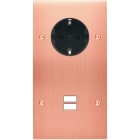 MODELEC - Façade Confidence Laiton Cuivre Satine Double Verticale PCK U1 à Vis