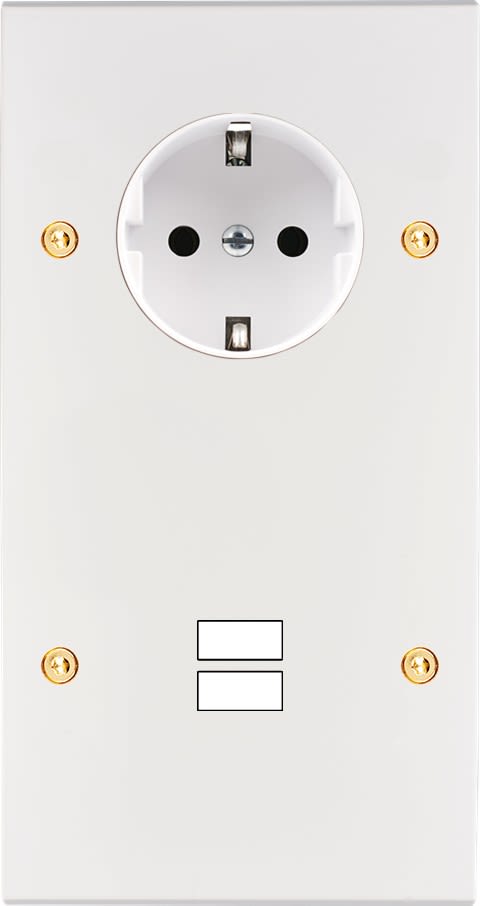 MODELEC - Façade Confidence Laiton Blanc Email Double Verticale PCK U1 Vis