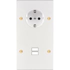 MODELEC - Façade Confidence Laiton Blanc Email Double Verticale PCK U1 Vis