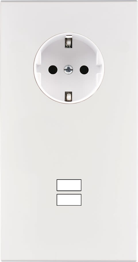 MODELEC - Façade Confidence Laiton Blanc Email Double Verticale PCK U1