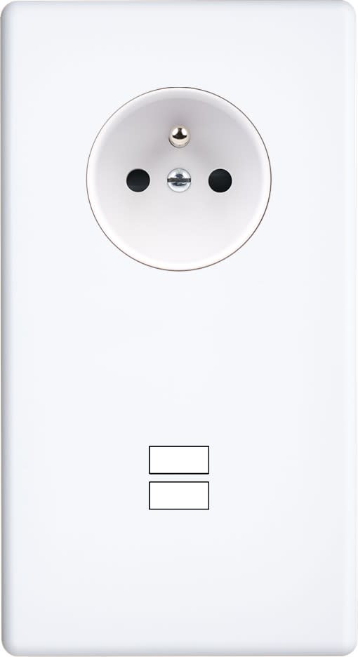 MODELEC - Façade Hitera Blanc Double Verticale PC U1