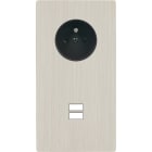 MODELEC - Façade "M" Nickel Brosse Double Verticale 1 Prise 1 Chargeur USB magnétique