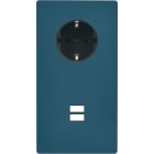 MODELEC - Façade "M" Gris Mat Double Verticale 1 Prise Schuko 1 Chargeur USB magnétique