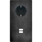 MODELEC - Façade "M" Acier Verni Double Verticale 1 Prise Schuko 1 Chargeur USB magnétique