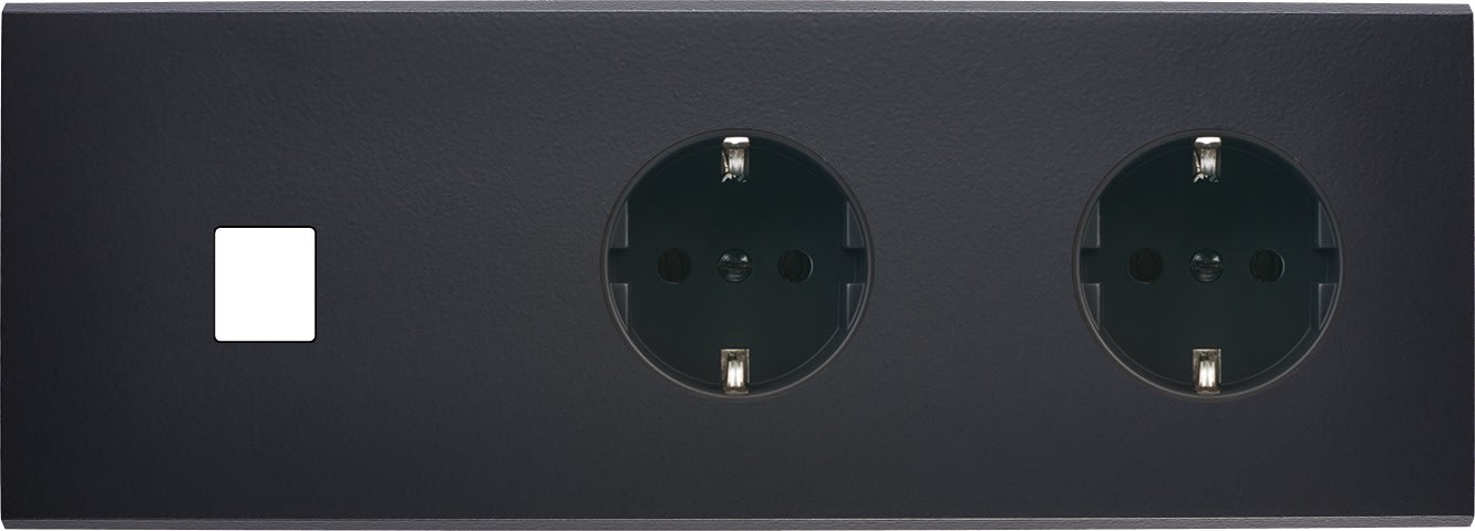 MODELEC - Façade Confidence Laiton Noir Mat Triple Horizontale M1 PCK Pck