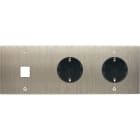 MODELEC - Façade Confidence Laiton Acier Brosse Triple Horizontale M1 PCK Pck à Vis