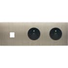 MODELEC - Façade Confidence Laiton Acier Brosse Triple Horizontale M1 PC Pc