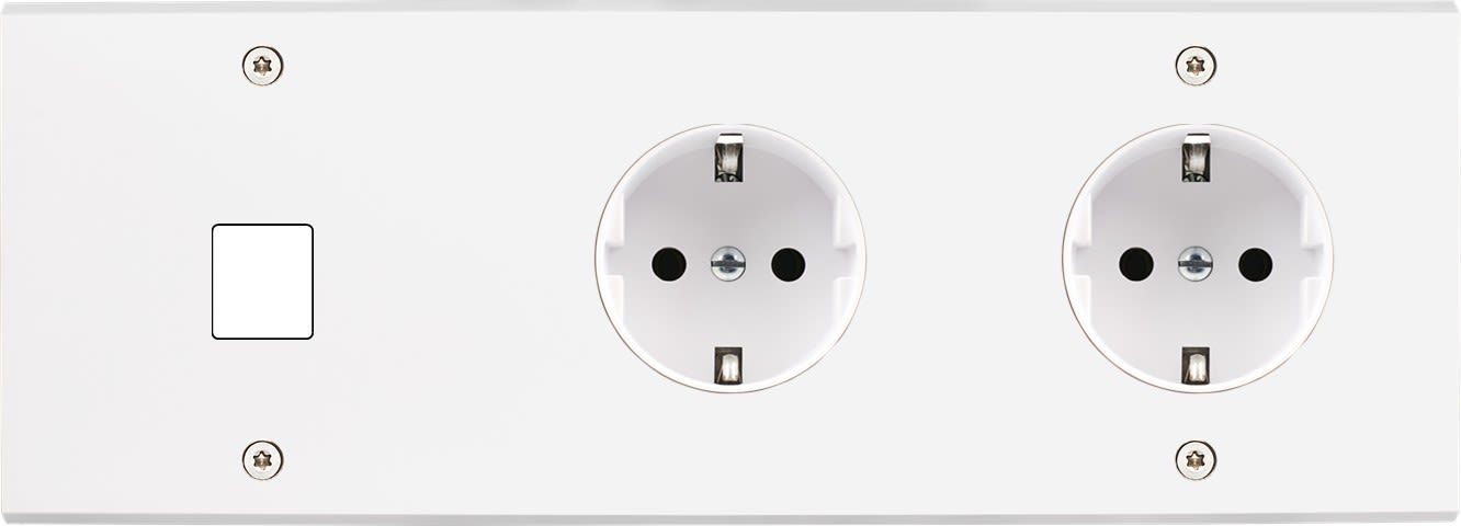 MODELEC - Façade Confidence Laiton Blanc Mat Triple Horizontale M1 PCK Pck Vis