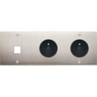 MODELEC - Façade Confidence Laiton Nickel Satine Triple Horizontale M1 PC Pc à Vis