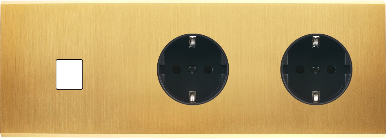 MODELEC - Façade Confidence Laiton Satine Triple Horizontale M1 PCK Pck Ne