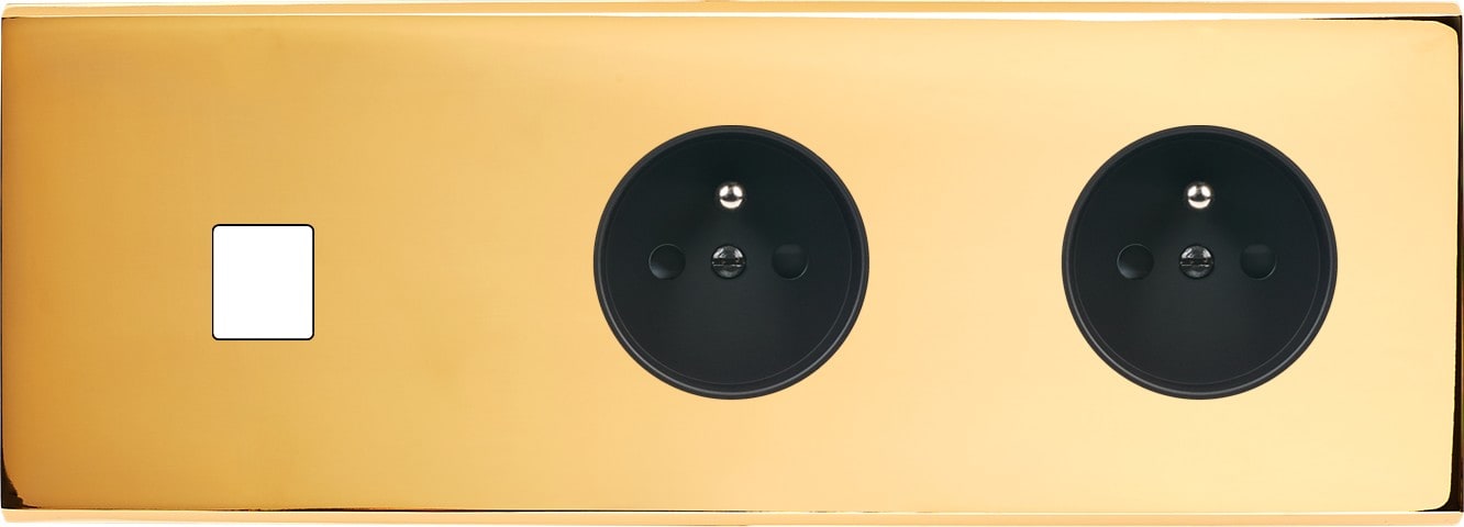 MODELEC - Façade Confidence Laiton Or Miroir Triple Horizontale M1 PC Pc A Magnetique