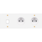 MODELEC - Façade Confidence Laiton Blanc Email Triple Horizontale M1 PC Pc à Vis