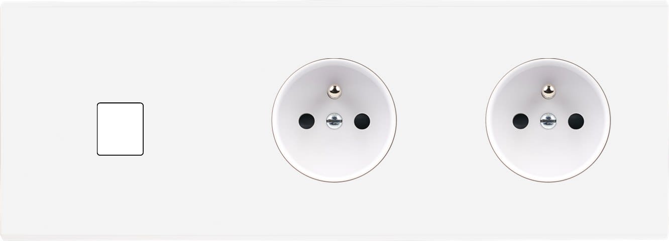 MODELEC - Façade Confidence Laiton Blanc Email Triple Horizontale M1 PC Pc