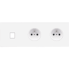 MODELEC - Façade Confidence Laiton Blanc Email Triple Horizontale M1 PC Pc
