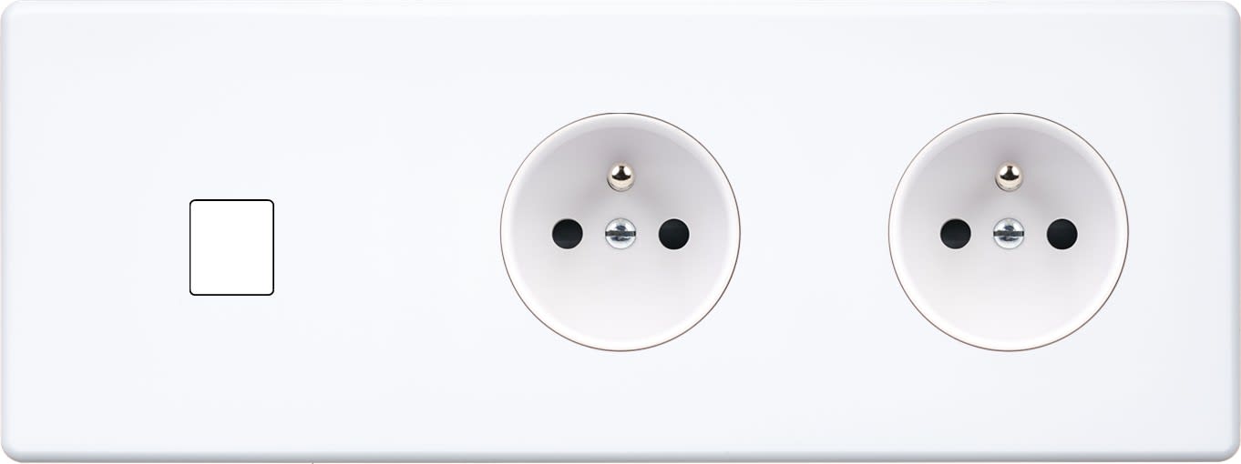 MODELEC - Façade Hitera Blanc Triple Horizontale M1 PC Pc