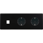 MODELEC - Façade Hitera Noir Soft Touch Triple Horizontale M1 PCK Pck