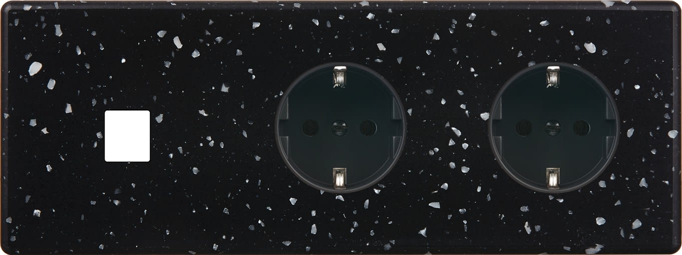 MODELEC - Façade Hitera Terrazzo Noir Triple Horizontale M1 PCK Pck