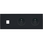 MODELEC - Façade Désir Noir Mat Triple Horizontale M1 PC Pc